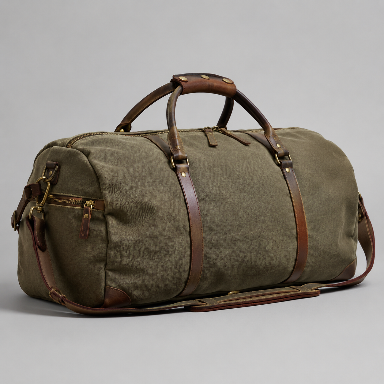 Canvas travel duffel bag